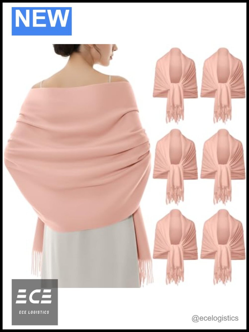 Faux Shawl Wraps for Women Wedding Bridal Polyester 79x28 Inch